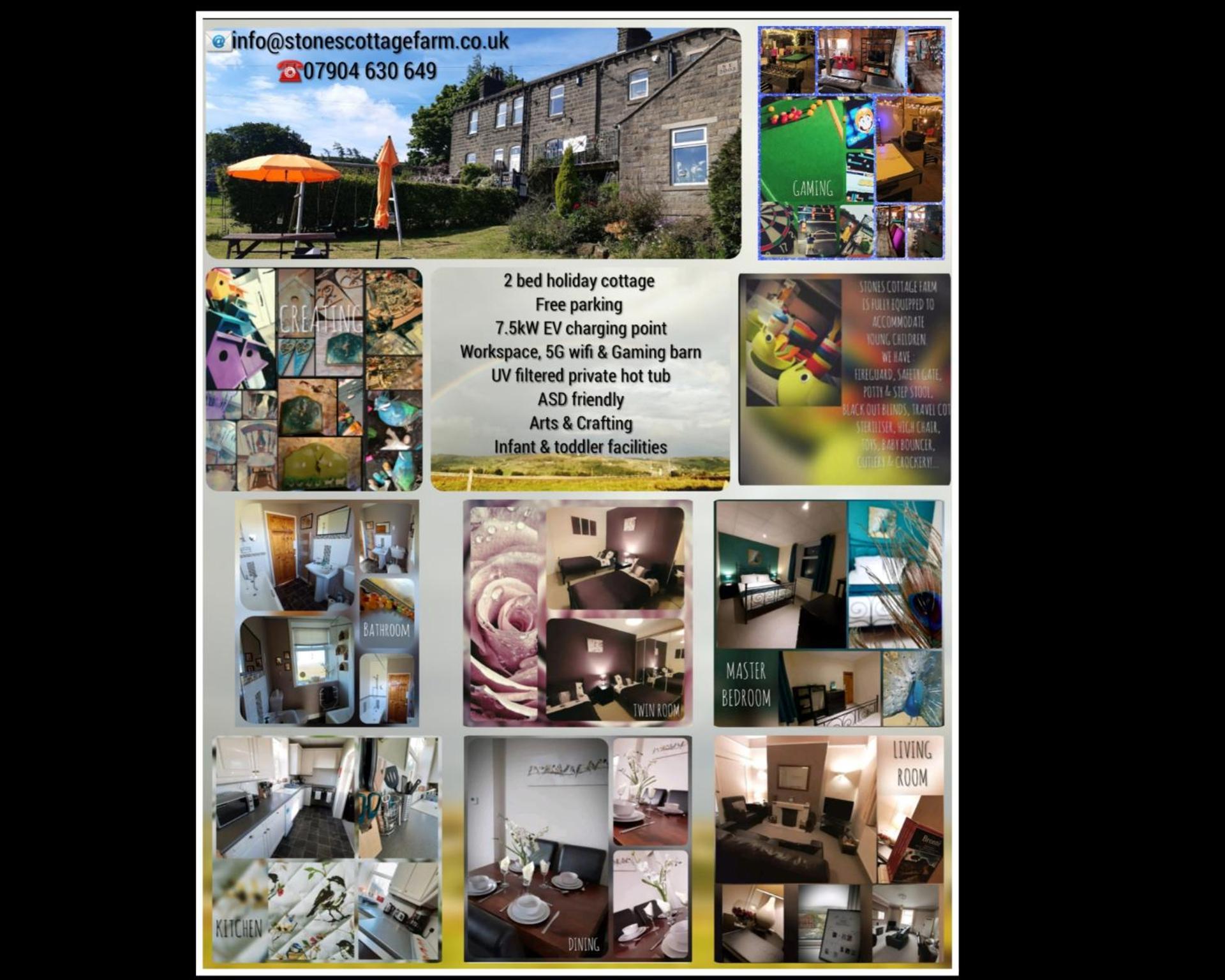 Stones Cottage Farm, Nr Haworth, Family Friendly, Work Friendly, Gaming Barn, Crafting, Free Wifi, Free Parking, Ev Point Oxenhope Eksteriør bilde