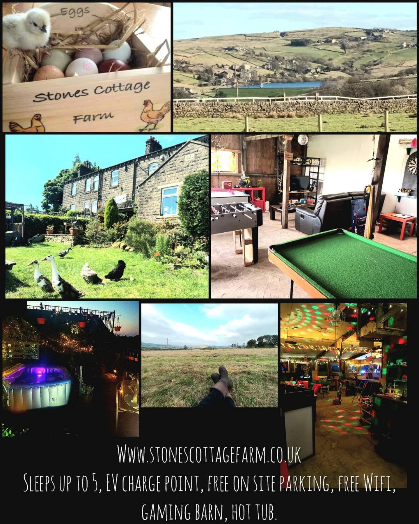 Stones Cottage Farm, Nr Haworth, Family Friendly, Work Friendly, Gaming Barn, Crafting, Free Wifi, Free Parking, Ev Point Oxenhope Eksteriør bilde